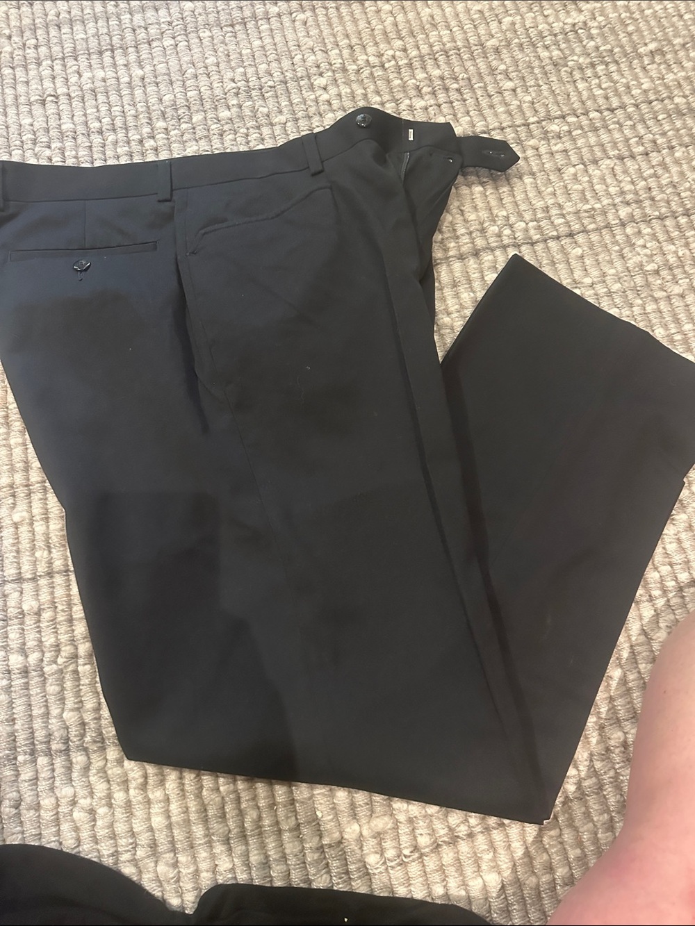 bill blass Men's Black Dress Trousers